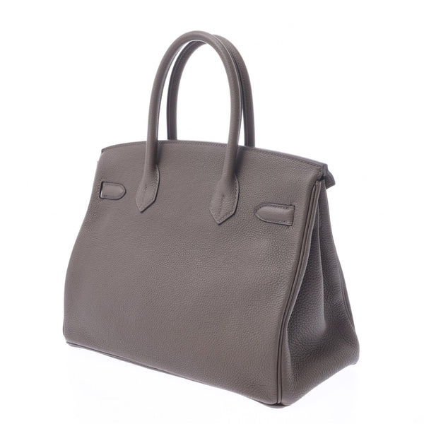 HERMES爱马仕（Hermes）Birkin 30顶刻钯金硬件T字样（约2015年）女士Togo手提包A Rank Used Ginzo