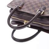 LOUIS VUITTON路易威登Damier Triana棕色N51155女士Damier帆布皮革手提包A级二手Ginzo