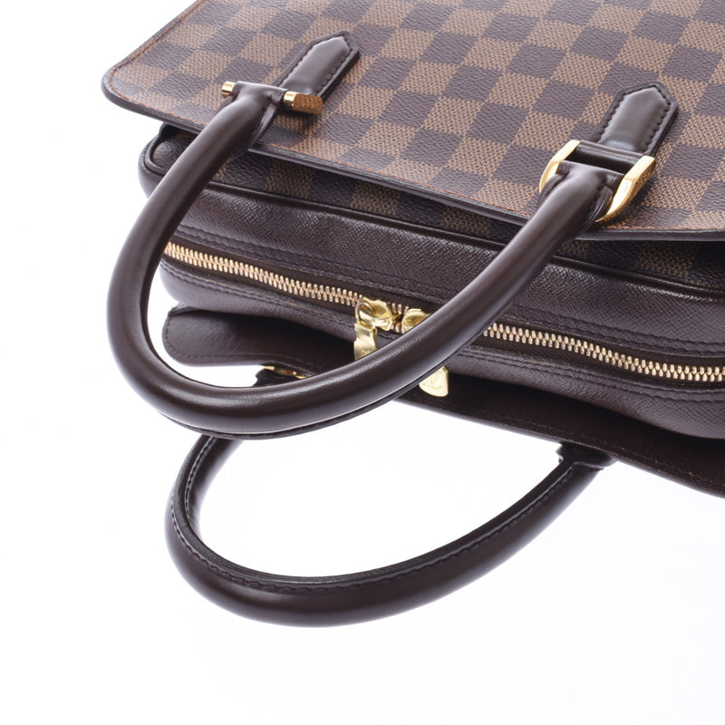 LOUIS VUITTON TRIANA HAND BAG PURSE DAMIER CANVAS EBENE N51155