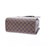 LOUIS VUITTON路易威登Damier Triana棕色N51155女士Damier帆布皮革手提包A级二手Ginzo