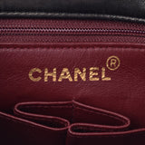 CHANEL Chanel mattrasset chain shoulder bag black gold hardware ladies Slam skin shoulder bag AB rank second hand silver