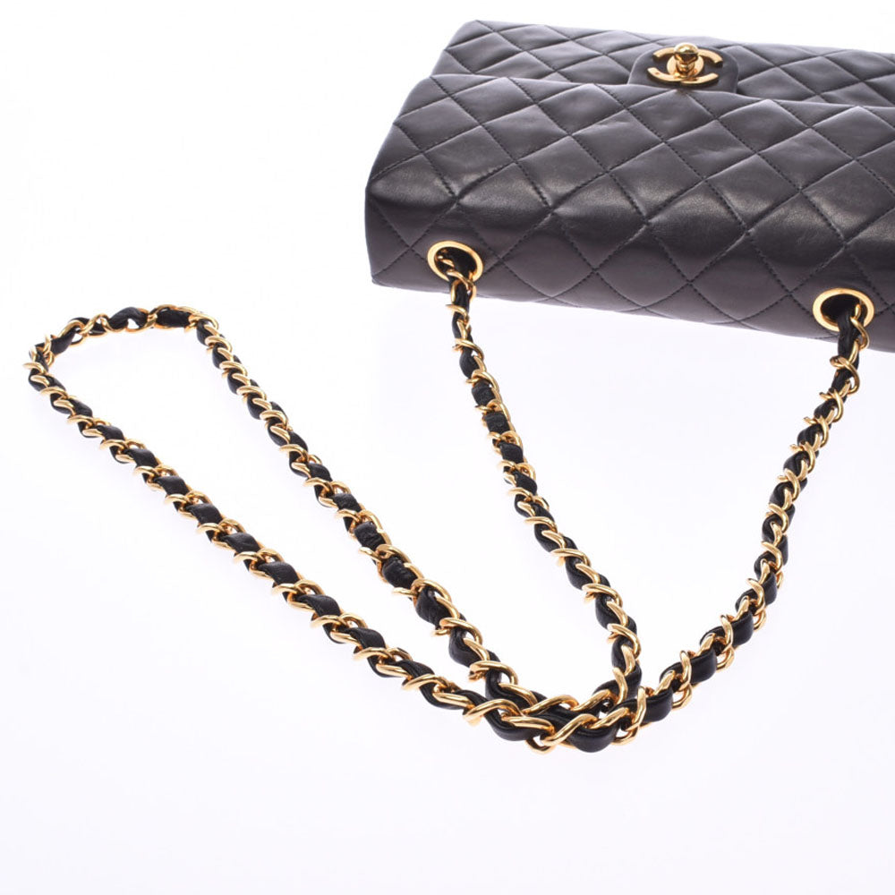 シャネルチェーンショルダーバッグ 14143 黒 ゴールド金具 レディース