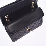 CHANEL シャネル マトラッセ チェーンショルダーバッグ 黒 ゴールド金具 レディース ラムスキン ショルダーバッグ ABランク 中古 銀蔵
