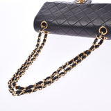 CHANEL シャネル マトラッセ チェーンショルダーバッグ 黒 ゴールド金具 レディース ラムスキン ショルダーバッグ ABランク 中古 銀蔵