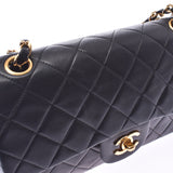 CHANEL シャネル マトラッセ チェーンショルダーバッグ 黒 ゴールド金具 レディース ラムスキン ショルダーバッグ ABランク 中古 銀蔵