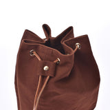 HERMES エルメス ポロションミミル 茶 ユニセックス キャンバス ショルダーバッグ Bランク 中古 銀蔵