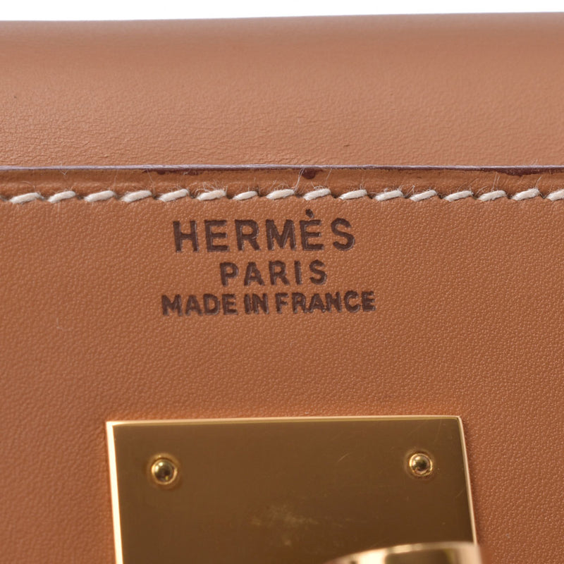 Hermes Kerry 32 outfitched 2WAY bag natural gold hardware u u embroidery bag