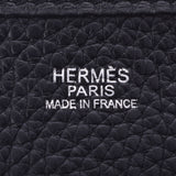 HERMES Hermes Evelyn PM black silver metal fittings □I stamped (around 2005) Unisex Taurillon Clemence shoulder bag B rank used Ginzo