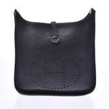 HERMES Hermes Evelyn PM black silver metal fittings □I stamped (around 2005) Unisex Taurillon Clemence shoulder bag B rank used Ginzo
