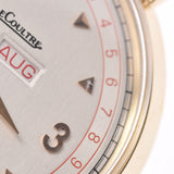 Jaeger luxurre Jaguar lukurt triple calender antique 150th anniversary 141.008.1 boys YG / Leather Watch Hand Rolled silver dial ab
