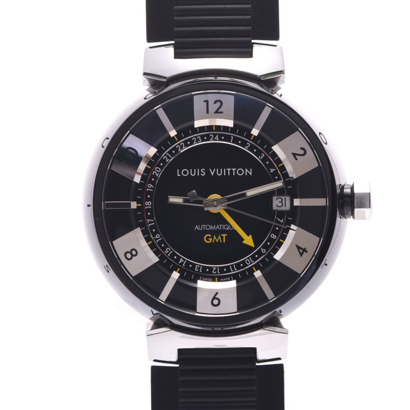 ルイヴィトンタンブール インブラックGMT メンズ 腕時計 Q113K LOUIS 