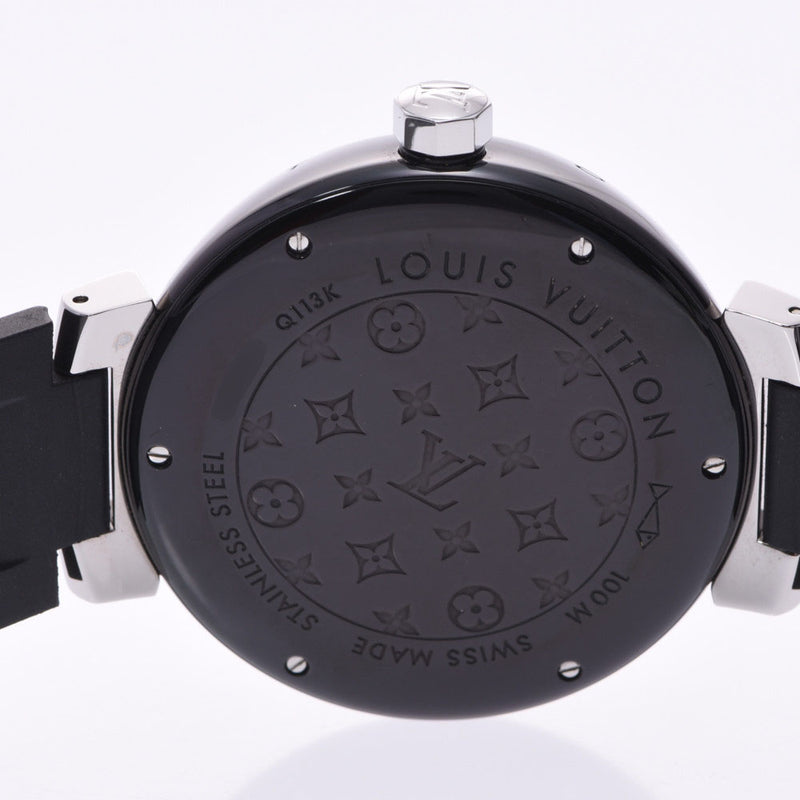 ルイヴィトンタンブール インブラックGMT メンズ 腕時計 Q113K LOUIS 