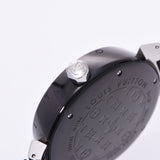 Louis Vuitton tambour in black GMT q113k Mens rubber / SS Watch