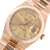ROLEX Rolex D date quartz 19,018N men's YG watch quartz champagne clockface A rank used silver storehouse