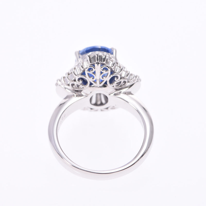 Others Sri Lanka Cornflower Blue Sapphire 4.26ct Diamond 0.496/0.29ct No. 12 Ladies Pt900 Platinum Ring/Ring A Rank Used Ginzo