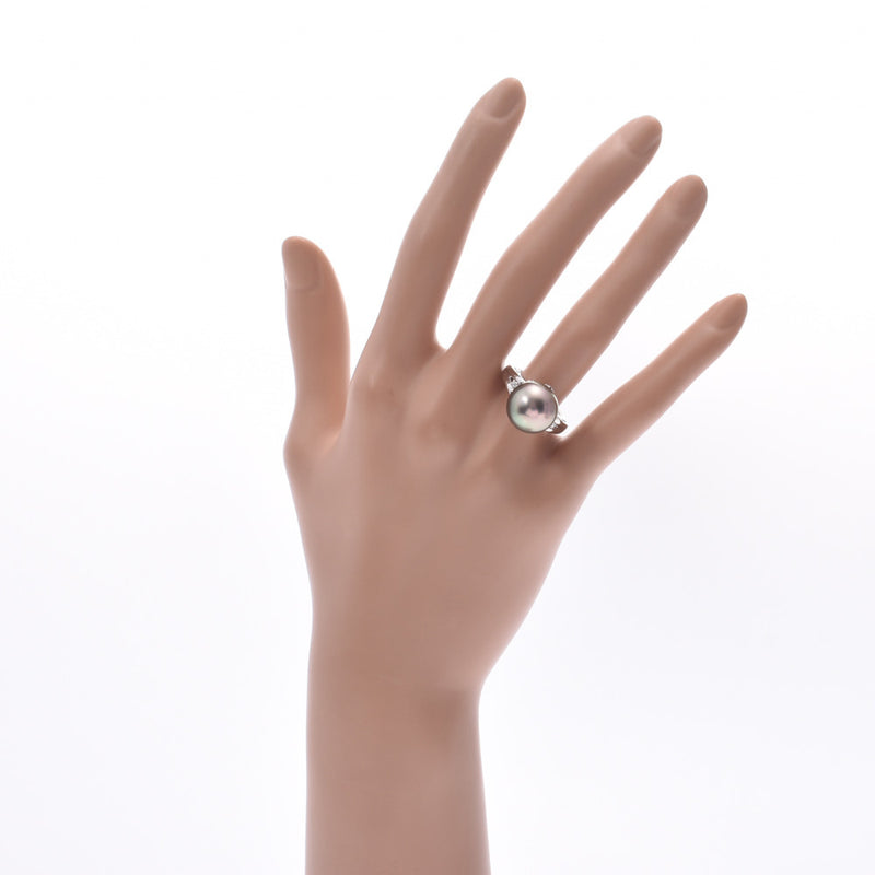 [金融销售]其他黑蝴蝶珍珠钻石0.06CT 13夫人Pt900铂金戒指/环A排名使用SILGRIN