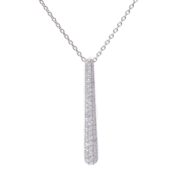 Other I Line Diamond 1.00ct Women's K18WG Necklace A-Rank Used Sinkjo