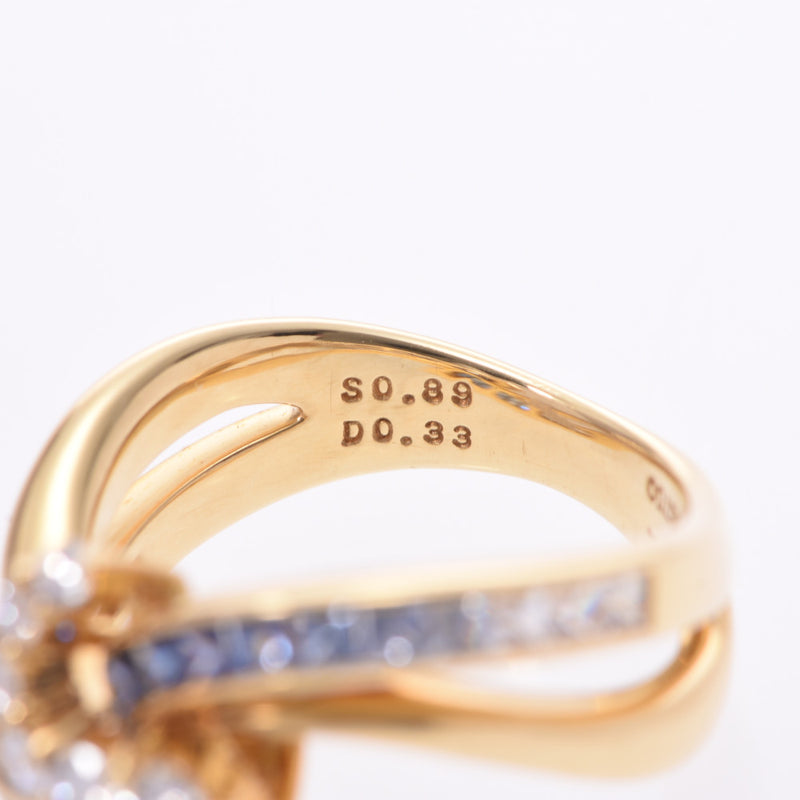 [金融销售]其他蓝宝石0.89CT钻石0.33ct jeunet junet 12.5女士k18 yg ring / ring a-nang