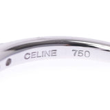 Celine Celine half eternity 7 ladies K18 WG / diamond ring ring