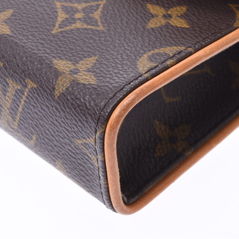 LOUIS VUITTON ルイヴィトンモノグラムポシェットフロランティーヌブラウン M51855 unisex monogram canvas leather bum-bag B rank used silver storehouse
