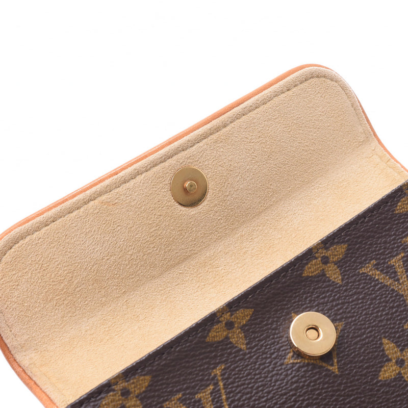 LOUIS VUITTON ルイヴィトンモノグラムポシェットフロランティーヌブラウン M51855 unisex monogram canvas leather bum-bag B rank used silver storehouse
