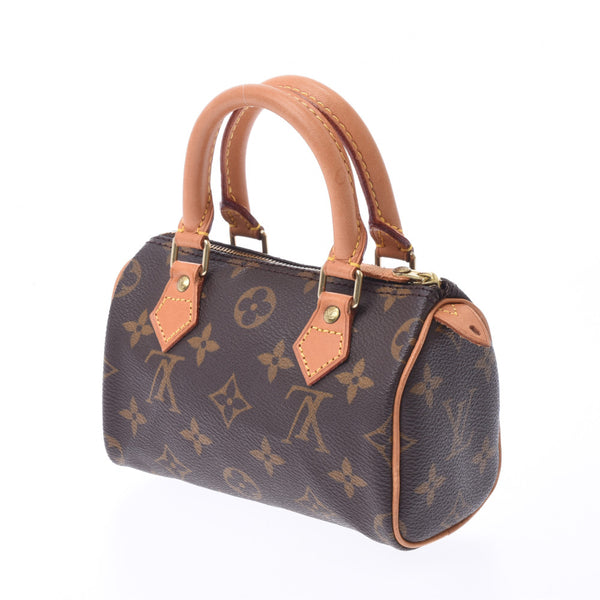 LOUIS VUITTON路易威登Monogram Mini Speedy 2WAY手提袋棕色M41534女士Monogram帆布皮革手提包AB等级二手Ginzo