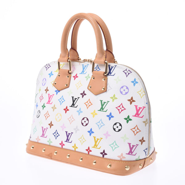 路易威登（Louis Vuitton）路易威登（Louis Vuitton）多色Alma Bron（白色）M92647女士会标多色皮革手提包AB等级二手Ginzo