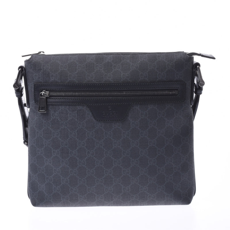 Gucci GG Supreme Messenger Bag Black Mens GG Supreme Canvas