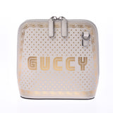 GUCCI GUCCY print mini shoulder ivory / gold 511189 ladies calf shoulder bag Shindo used Ginzo