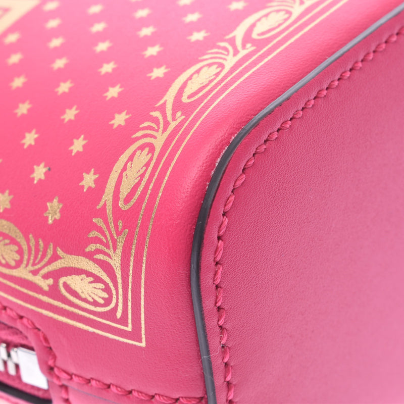 GUCCI GUCCY print mini shoulder pink / gold 511189 ladies calf shoulder bag Shindo used Ginzo