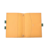 HERMES议程GM绿色/黄色□A刻花（约1997年）中性Kushbell笔记本封面B级二手Ginzo