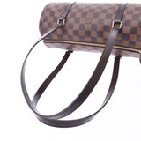 LOUIS VUITTON路易威登Damier Papillon棕色N41210女士Damier帆布皮革手提包A级二手Ginzo