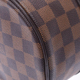 LOUIS VUITTON路易威登Damier Papillon棕色N41210女士Damier帆布皮革手提包A级二手Ginzo