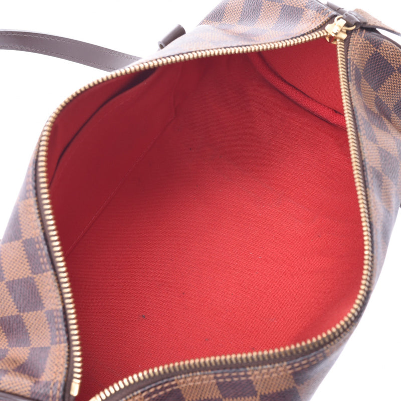 LOUIS VUITTON路易威登Damier Papillon棕色N41210女士Damier帆布皮革手提包A级二手Ginzo