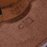 HERMES爱马仕啤酒袋PM 2WAY袋棕色/天然金金属配件□E刻（约2001年）中性帆布/皮革手提袋B等级二手的Ginzo