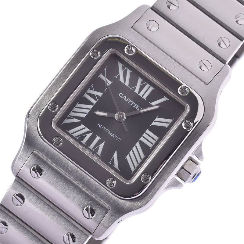 CARTIER Santosgarbe LM Asia Limited Boys SS watch automatic winding black dial A rank used Ginzo