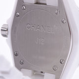 CHANEL シャネル J12 33mm H0968 ボーイズ 白セラミック/SS 腕時計 クオーツ 白文字盤 Aランク 中古 銀蔵
