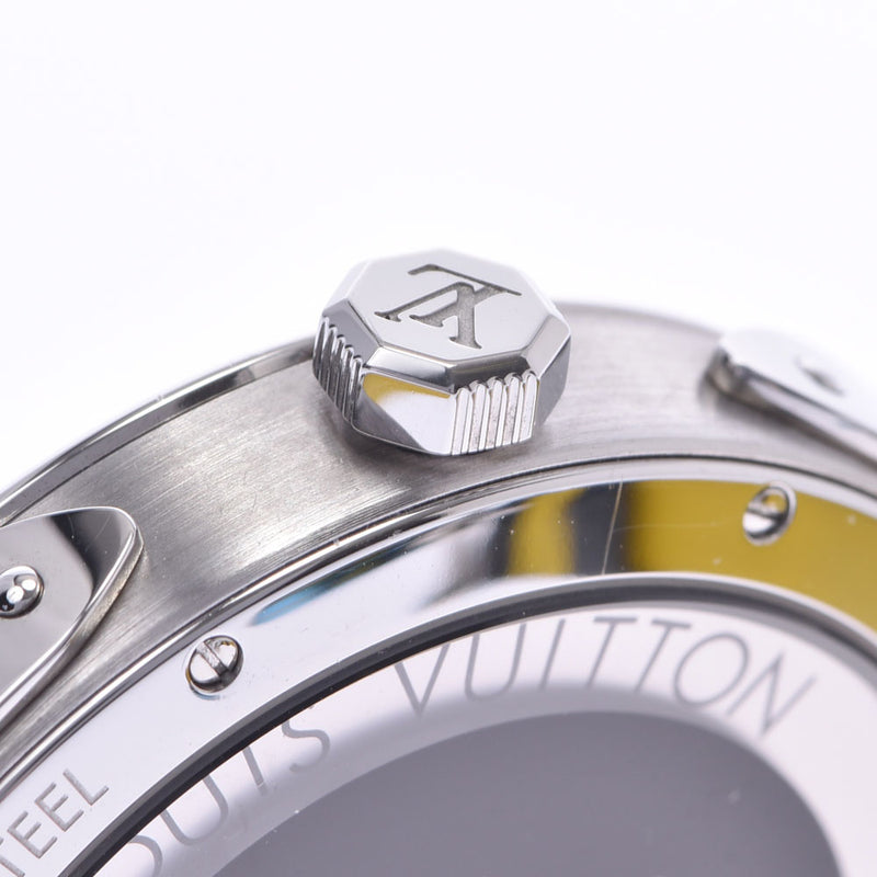路易·威登（Louis Vuitton）路易威登Escal时区Q5D200男士SS /皮革手表自动上链灰色表盘二手的Ginzo