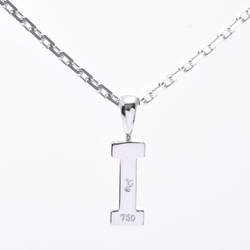 EYEFUNNY initials I necklace unisex K18WG diamond necklace A rank used Ginzo