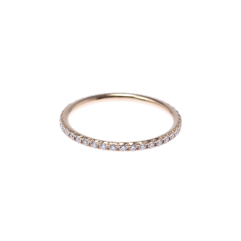 TIFFANY&Co. Tiffany Metro Ring Full Diamond Eternity Ring No.7.5 Ladies K18YG Ring/Ring A Rank Used Ginzo