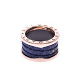 Bvlgari Burgundy b-zero ring 99.5 Unisex k18pg / lapis lazuli ring