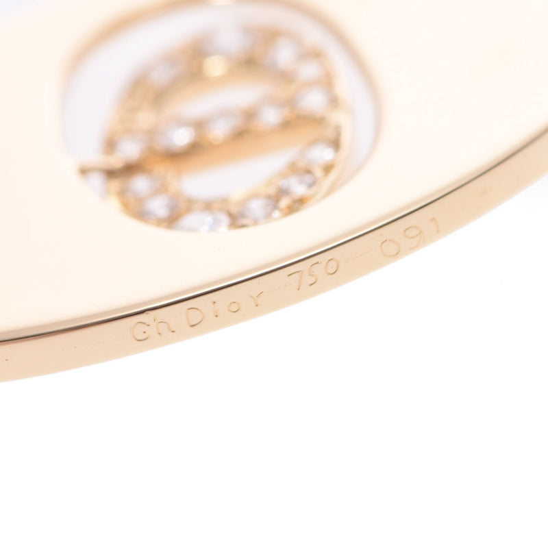 Christian Dior Christian Dior CD diamond pendant unisex K18YG / diamond pendant top A Rank used silver