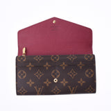 LOUIS VUITTON ルイヴィトンモノグラムポルトフォイユサラフューシャ M62234 unisex monogram canvas long wallet B rank used silver storehouse