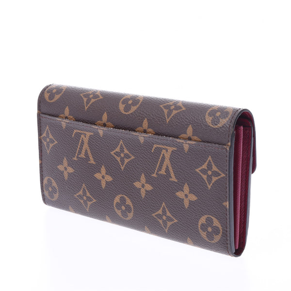 LOUIS VUITTON ルイヴィトンモノグラムポルトフォイユサラフューシャ M62234 unisex monogram canvas long wallet B rank used silver storehouse