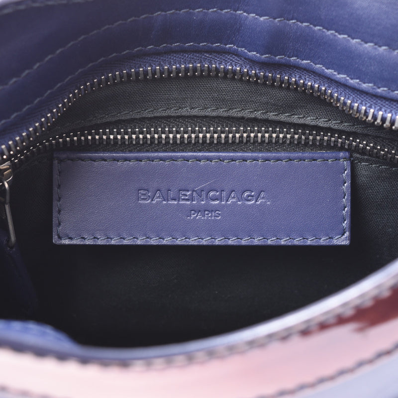 BALENCIAGA Valesiaga Mini City 2WAY Bach Blue Ladies Carf/Enamel Handbags A Rank Used Ginzō