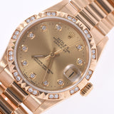 劳力士Rolex Datejust 10P Diamond Diamond Bezel 68258G Boys YG Automatic Watch Champagne Dial A Rank Used Ginzo