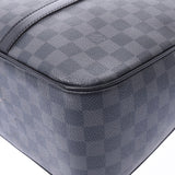 LOUIS VUITTON Louis Vuitton Damier Grafite John Briefcase Black/Grey N48118 Men's Business Bag AB Rank Used Ginzo