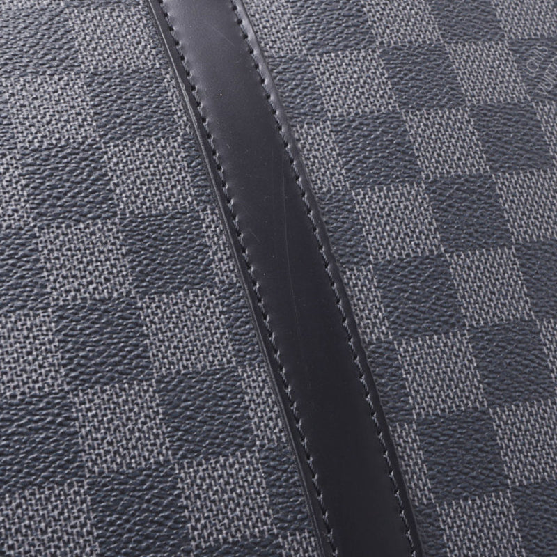 LOUIS VUITTON Louis Vuitton Damier Grafite John Briefcase Black/Grey N48118 Men's Business Bag AB Rank Used Ginzo