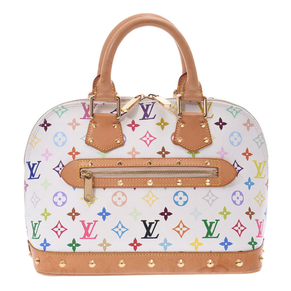 LOUIS VUITTON Louis Vuitton Multicolor Alma Bron (White) M92647 Ladies Handbag B Rank Used Ginzo