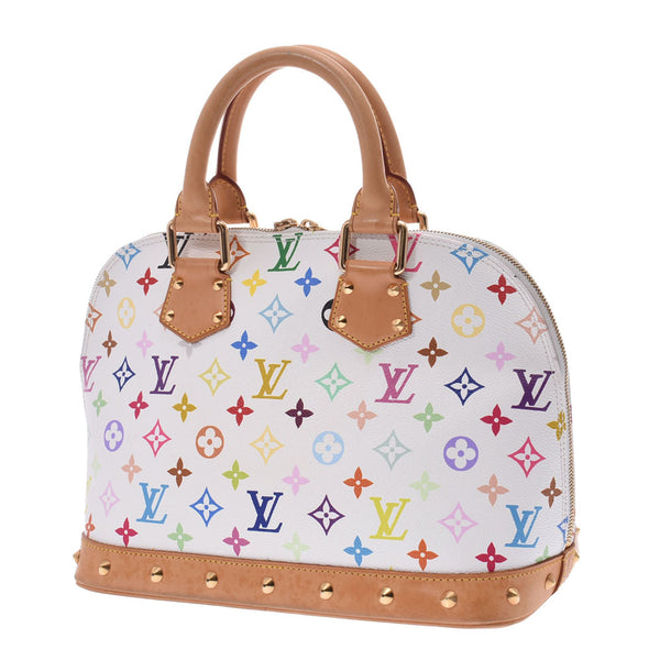 LOUIS VUITTON Louis Vuitton Multicolor Alma Bron (White) M92647 Ladies Handbag B Rank Used Ginzo